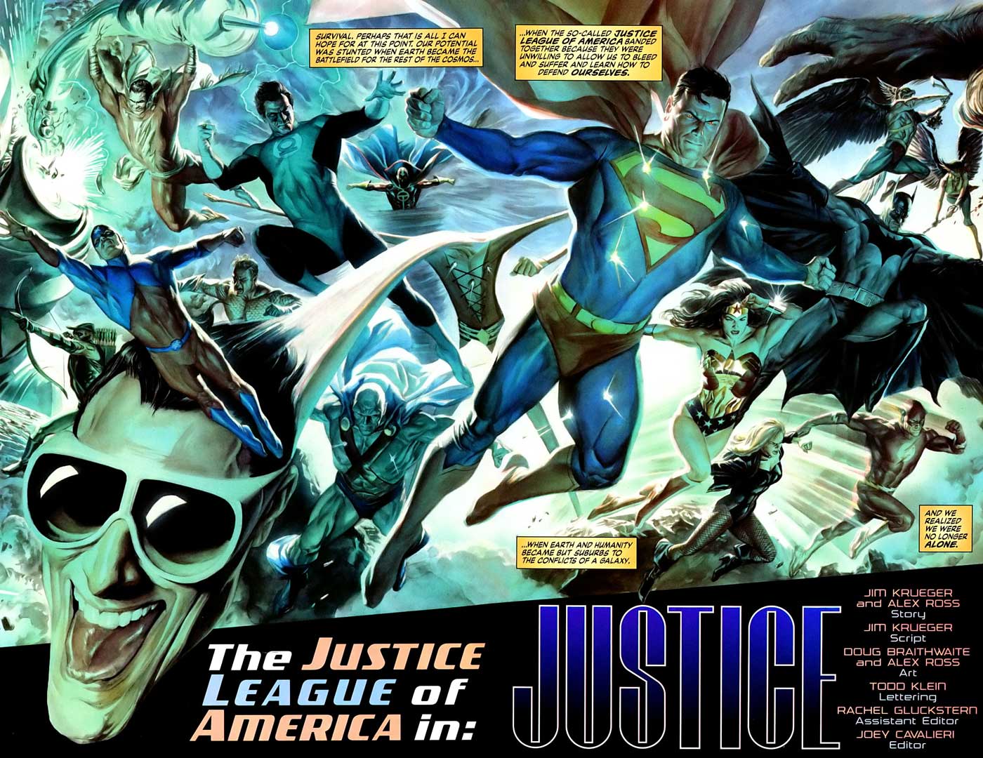 Justice #1 maxi-series by Jim Krueger, Alex Ross, and Doug Braithwaite