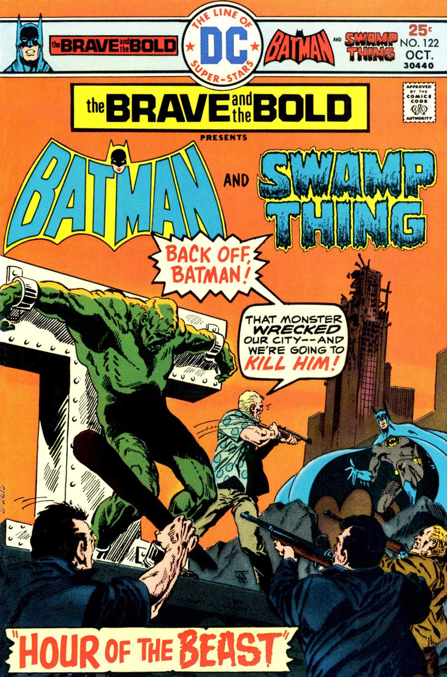 The Brave and the Bold #122 by Bob Haney and Jim Aparo with Batman and Swamp Thing