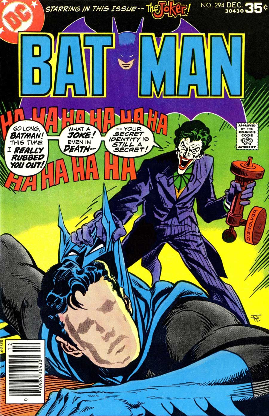 Batman #294 cover by Jim Aparo