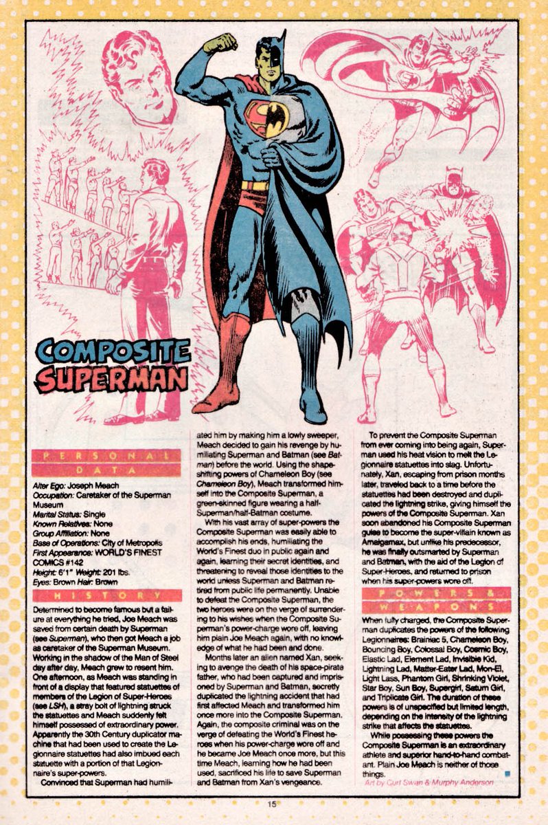 Who's Who: The Definitive Directory of the DC Universe #5 (July 1985) - Composite Superman by Curt Swan and Murphy Anderson