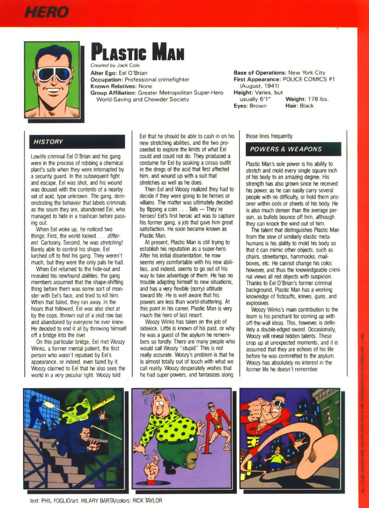Who’s Who in the DC Universe #4 - Plastic Man text by Phil Foglio